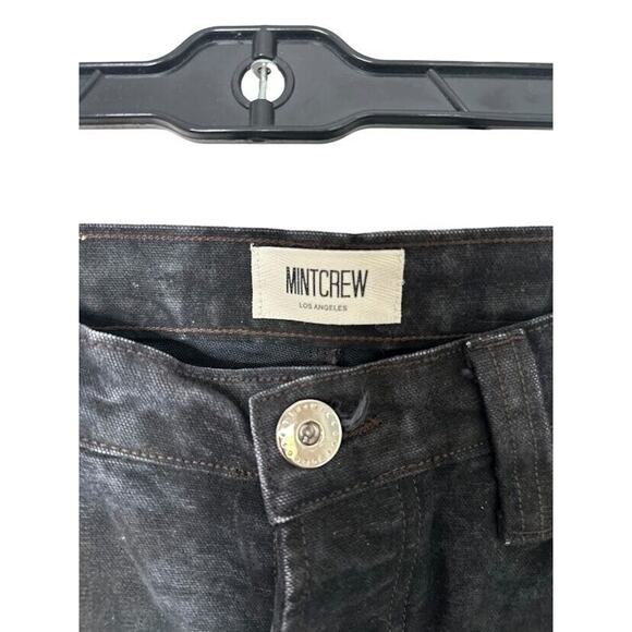 Mintcrew Black Mens Jeans Size 30 Buttonfly Acid Washed 100% Cotton Straight - Picture 3 of 8